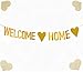 Price comparison product image JeVenis Glittery Gold Welcome Home Banner Welcome Home Garland Welcome Home Sign for Baby Shower Military welcome Banner