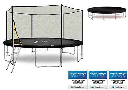 LifeStyle ProAktiv LS-T370-PA12 (SW) Cama elástica para jardín 370 cm - Extra Strength red de seguridad - New