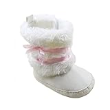 Fairy Season Baby Infant Girls Bowknot Crib Shoes Warm Fleece Prewalker Boots 0-18M