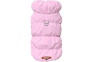 MOTTDAM Warm Winter Coat for Dogs - Waterproof Windproof Jacket with D Ring - Fleece Lined Clothes for Small, Medium, Large Dogs (Pink, S)