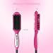 Hair Straightener,Longko 3 In 1 Electronic Hair Straightening Brush With LCD Temperature Control 120? to 200?, Hair Comb with Fast Styling, Detangling Electric Straightener(Rose Red)
