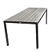 Produktbild Wohaga® Aluminium Polywood Esstisch 205x90cm Alutisch Esszimmertisch Gartentisch für bis zu 8 Personen Grau/Smoked-Grey