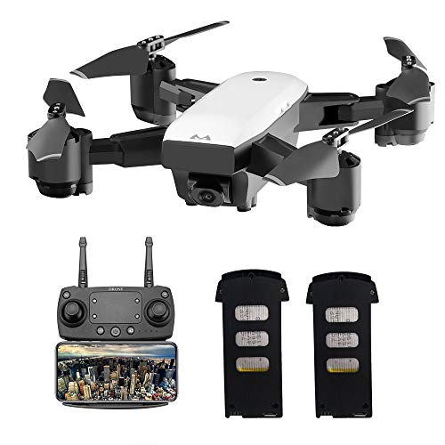SMRC S20 5G GPS Drone with Camera 1080P HD WiFi FPV Live Transmission RC Quadrocopter Follow Me Mode 3D Flip Trajectory Flight Folding Drone for Beginners (Black)