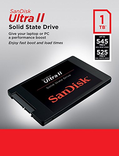 SanDisk Ultra II SSD 1 TB SATA III 2.5 inch Internal SSD up to 545 MB/s Read and up to 525 MB/s Write