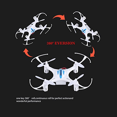 FPVRC Mini RC Quadcopter Drone Hubschrauber Flugzeug UFO 2.4G 4CH 4Aixs Eine Taste zur Rückkehr Headless Modus mit Fernbedienung Hubschrauber Unbemannte Hubschrauber New Spielzeug (Weiß) - 4