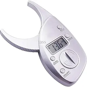 Gadget Hero's Digital Skin fold Calliper Body Fat Measure Kit for Fitness Weight Any Age Gender 0-50mm / 0-2 inches
