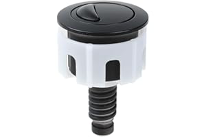 XINSENYUE Toilet Flush Button Replacement, Push Button Compatible Toilet Cistern Flush Parts (Black)