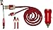 Produktbild Emartbuy Geflochten Flaches Trio Pack für Elephone Trunk Smartphone - Rot 1 Ampere USB Autoladegerät + Rot Mini Metallic Eingabestift + Geflochten Rot / Schwarz Flaches Knotenfreies Micro USB Daten und Ladekabel