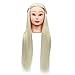 Hairdressing Mannequin 50% Real Human Hair 26 Inch,CoastaCloud Professional Training Head Model Hairdresser Human Hair with Clamp