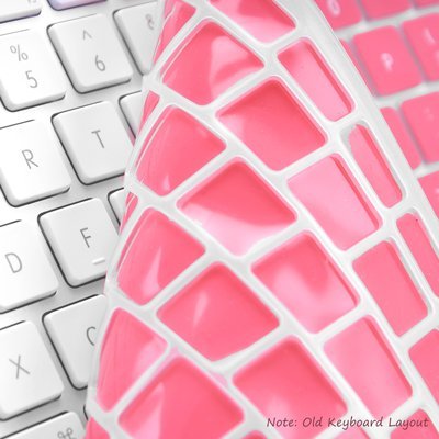 GMYLE (TM) 3 in 1 Rosa gummierte Hartplastik-Slim-Tasche für Apple Macbook Pro 13-Zoll-13 „+ Clear LCD Screen Protector + Rosa Silicone Keyboard Cover-Paket - 4