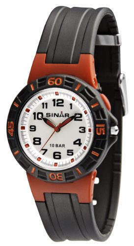 SINAR XB-20-4 Uhr Unisex Kautschuk Kunststoff 100m Analog Licht schwarz