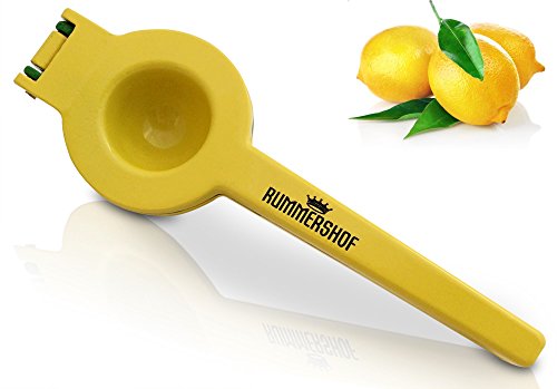 Zitronenpresse | Limettenpresse | Orangenpresse | Manuelle Zitruspresse aus Aluminium | Handpresse gelb grün - 5