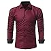 Produktbild Herren Hemd, Malloom® Herren Shirt Fashion Einfarbig Streifen Herren Casual Langarm Shirt Slim Fit Shirt