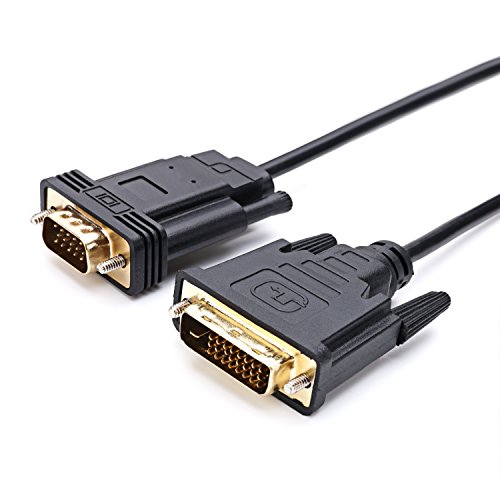 DVI auf VGA, CableDeconn 2M DVI 24+1 DVI-D M to VGA Male With Chip Active Adapter Konverter Kable for PC DVD Monitor HDTV - 8