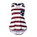 Produktbild Transer Damen Mode Sommer Large Size Lässige Flagge Print Distressed Ärmelloses Shirt Tank Tops Bluse (S, Multicolor)