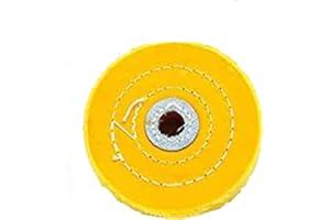 MACHSWON Yellow Buffing Wheels 8" 200mm Large Hole 16mm Spiral Double-Stitched Polished Wheel Pad Polishing Grinding Machine Buffing Pads for Metal Aluminum,Stainless Steel,Jewelry,Wood,Plastic,Glass