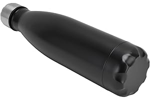 GZD Termos, butelki na wodę ze stali nierdzewnej Podwójna ścianka, odporna na rdzę na kemping, piesze wycieczki, do szkolnego sportu na świeżym powietrzu(Matowa czerń)