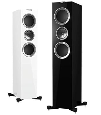 Diffusore Hi-Fi Kef R 700 acustico da pavimento 3 Vie Bass Reflex White/Black; coppia/pair altoparlanti/floorstanding