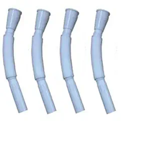 RFV1(tm) Flexible PVC Long Socket Waste Drain Pipe for Wash Basin/Kitchen Sink Water Outlet-5 Piece