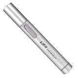 Nose Trimmer Clipper, Electric Hygienic Removal Shaver Cleaner Grooming with Premium Quality Water Resistant Stainless Steel Rotation Blade for Men and Women, Battery-Operated with Vortex Cleaning System, Apriller (silver white)