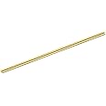 sourcing map 1pcs Brass Rods (6mm)1/4 Inch x (200mm)8 Inch Brass Solid Round Stock Lathe Bar for Knife Handles Pin DIY Craft Model Plane
