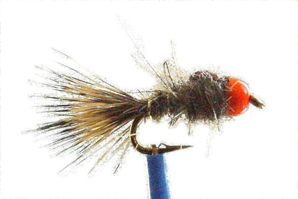 4 x Mouche Nymphe OREILLE LIEVRE bille LAITON ORANGE pour pêche à la truite