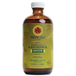 Tropic Isle Living Jamaican Black Castor Oil 8 oz - Glass Bottle