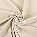 Deconovo Pencil Pleat Curtains Window Treatment Livingroom Curtains Thermal Insulated Blackout Curtains Bedroom Rod Pocket Curtains for Living Room with 2 Tiebacks 140x245cm 2 Panels Beige