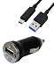 Produktbild Lapinette – KFZ-Ladegerät + USB-Kabel Archos 50 F Helium Lite weiß