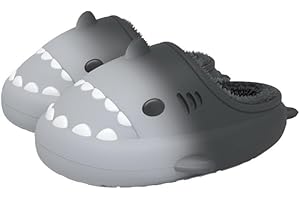 OEAK Ciabatte Donna Adulto Bambino Inverno Ciabatte Squalo Donna Caldo Pantofole Uomo Pelose Antiscivolo Suola Spessa Ciabatte Animato Ultra Morbido Pantofole Mare Spiaggia Lavabili