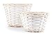 Produktbild Heitmann DECO - Pflanzkörbe aus Rattan - 2er-Set - stillvolle Blumenkörbe in Weiss - für Frühling und Sommer