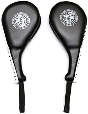 1 Pair Taekwondo Racket Durable Kick Target Pads Hand Karate Kickboxing MMA Training Punch Pads (black)