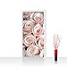 Produktbild Vlies Türtapete 100x211 cm - Top ! PREMIUM PLUS Tür Foto Tapete ! Türposter XXL Türpanel Bild Fototapete Türfolie Poster Fototapeten Deko Blumen Rose Blüte - no. 185