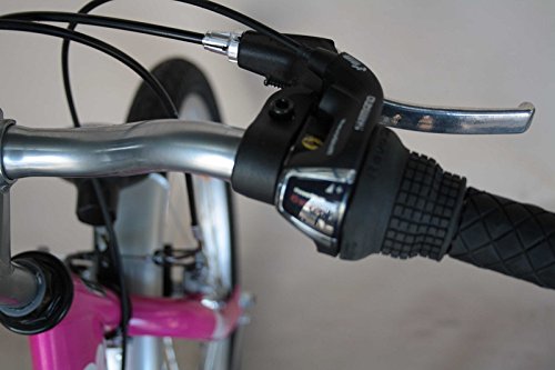 Mädchenfahrrad 20 Zoll Fahrrad Kinderfahrrad 6 Gang Shimano mit Beleuchtung Pink - 5