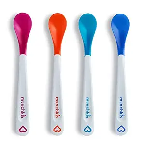 Munchkin White Hot Infant Safety Spoons (Multicolor, Pack of 4)