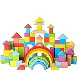 Ein 50-teiliger Holzblock mit unterschiedlichen Formen und Größen.