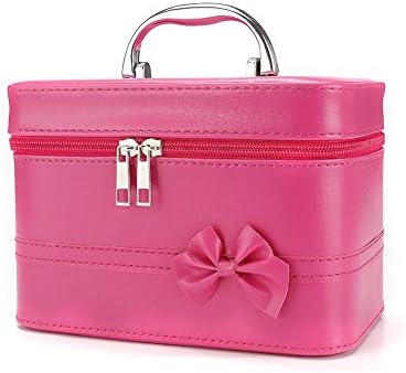 lovetree Beauty Cosmetic Organiser Storage Bags,Women's Travel/Outdoor Makeup Tote Handbag with Mirror for Makeup Tools, Cosmetic Brushes, Skincare Products, Perfume, Jewelry, Ornaments, Medicines