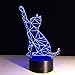 Produktbild 3D Lampe Nachttischlampe Nachtlicht Geometrische Katze Schreibtisch Tischlampe fürs Kind Kinderzimmer LED Lampe Wohnzimmer Schlafzimmerdekoration,Touch switch