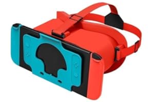 TYASOLEIL VR Headset, Designed for Nintendo Switch & Switch OLED, VR Glasses with Adjustable HD Lenses and Comfortable Head Strap, 3D Goggles for Nintendo Switch OLED (Red)