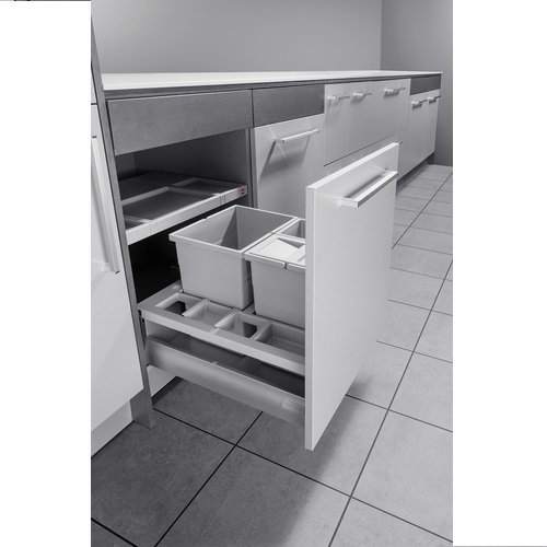 Hailo 3620611 Abfallsammler Separato-K XS inset 60.3/34 für Schränke von 600 mm Breite mit Frontauszug Abfallsammler, Plastik, Grau, 55.7 x 49.1 x 34 cm - 2