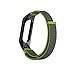 Produktbild Big-Mountain Nylon Band Für Xiaomi Mi Band 3 Armband | Plating Metallkasten Abdeckung | Ersatz Armband Strap Uhr Ersatzarmband mit Doppelschnalle Sport Handschlaufe (Grün)