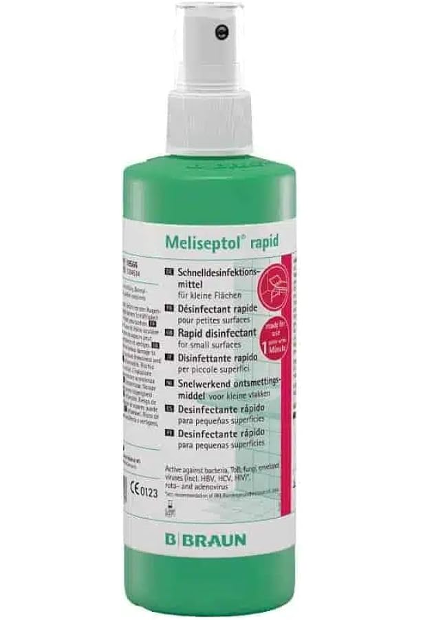 Meliseptol Spray Désinfectant Surfaces - 250 Ml - Vaporisateur Pratique - Élimine Bactéries, Virus
