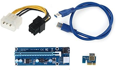 60CM PCI-E PCI E Express 1x to 16x Graphics Card Riser Extender Adapter VER006 For Bitcoin BTC Miner Machine,2PCS