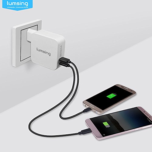 Lumsing Dual Port Quick Charge 3.0 und Typ-C Wandladegerät für Apple Macbook, Google Nexus 6P, HTC 10, Galaxz S7, LG G5 und andere Geräte(Weiß) - 9