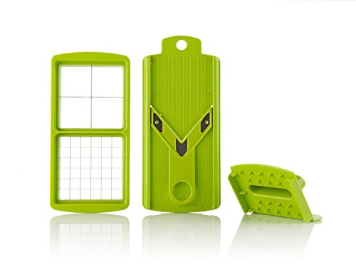 Genius Nicer Dicer Plus Kompakt Set , 7-tlg. Gemüse- Obst- Multi-Schneider NEU, Farbe:grün - 3