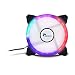 Produktbild INTER-TECH RS01 RGBV - 120mm RGB Luefter 1200U/Min Funkfernbedienung Fluid-Gleitlager 21 LED Luefter 4pin Molex bis zu 360 Effekte