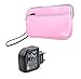 Produktbild DURAGADGET Rosa Neopren-Tasche Mit Fach+ 2 USB Netzstecker Für Tolino Shine 3 / Shine 2 HD, Vision (2, 3 HD, 4 HD) und Page eReader