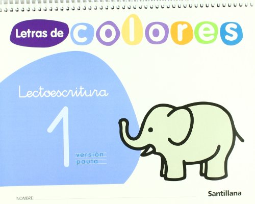 Letras de colores, lectoescritura Cuaderno 1 (pauta)