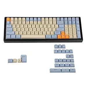 YMDK 125 Keys ANSI ISO Keyset OEM Profile Thick PBT Keycap Set Suitable for Cherry MX Mechanical Keyboard YMD96 RS96 YMD75 KBD75 Standard 104 TKL 61 Keyboard (Godspeed 125 Keys)