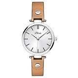 s.Oliver Damen-Armbanduhr Analog Quarz Leder SO-15092-LQR